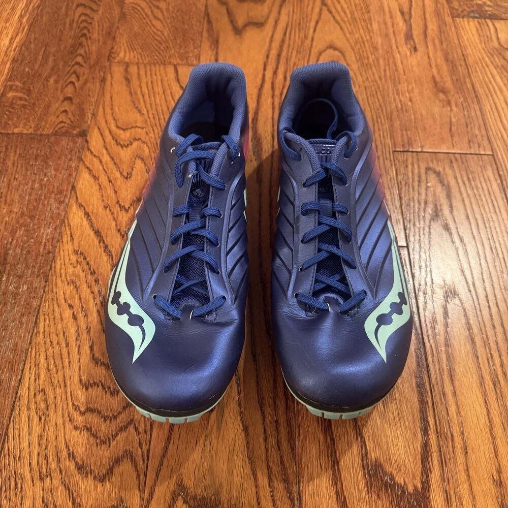 Saucony Spitfire 5 Womens 9.5 Track Spikes Cleats 7 Implements Purple Shoes Run